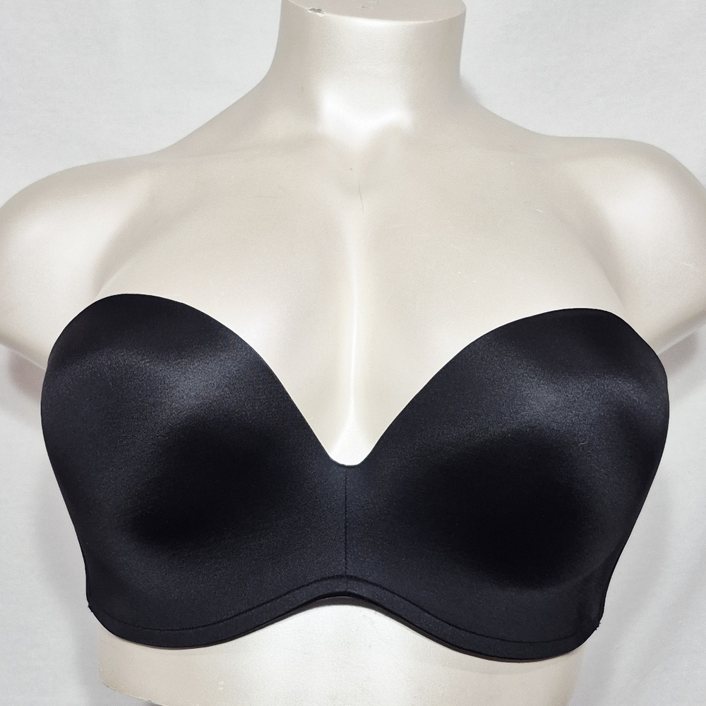 40D Delimira H096 Padded‎ Strapless Underwire Bra Black NWT